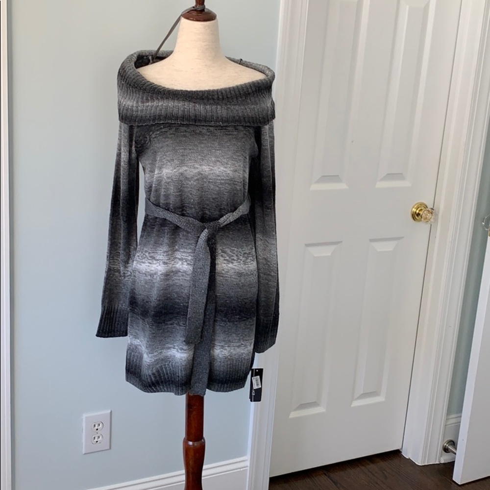 AGB Ombré marled Cowl neck Tunic sweater Sz M